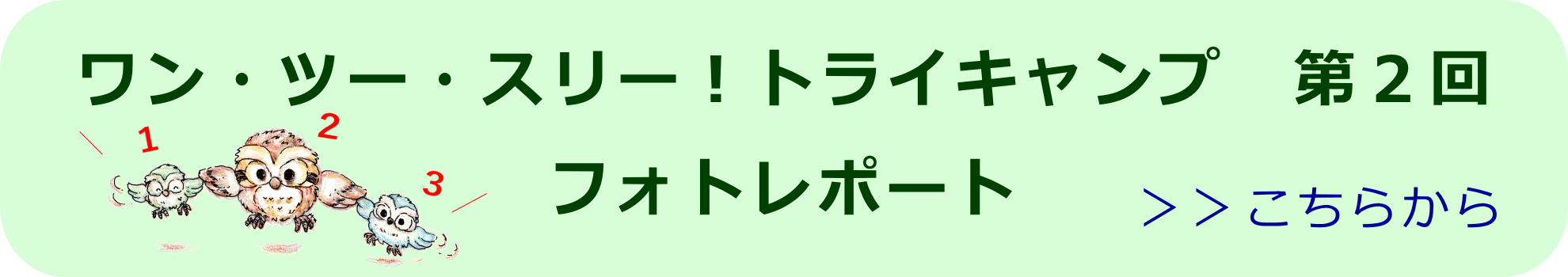 ワン・ツー・スリー！トライキャンプ　第2回　フォトレポート